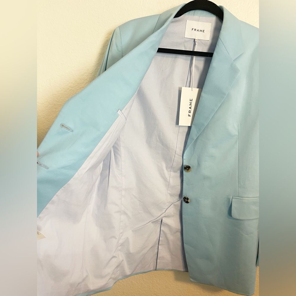 Frame Brand oversized blazer in sky blue pastel NWT. Medium - Picture 11 of 12